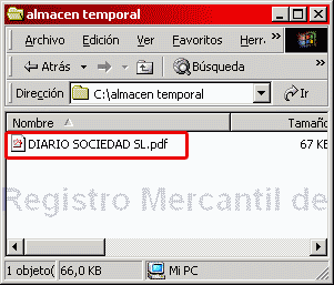 Finalmente guardamos el diario