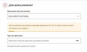 Ejemplo de presentación en sede.registradores.org